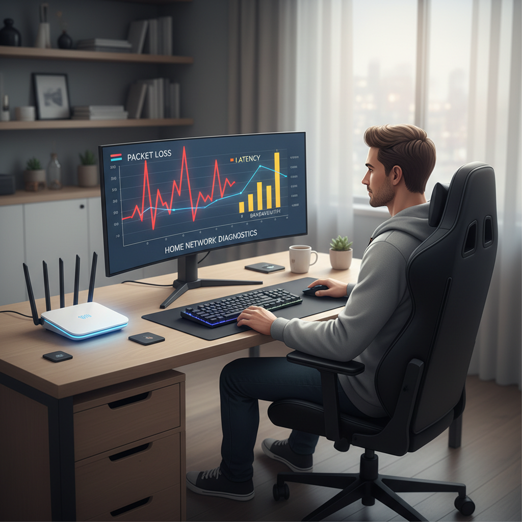 Online game lag and packet loss troubleshooting on a home network