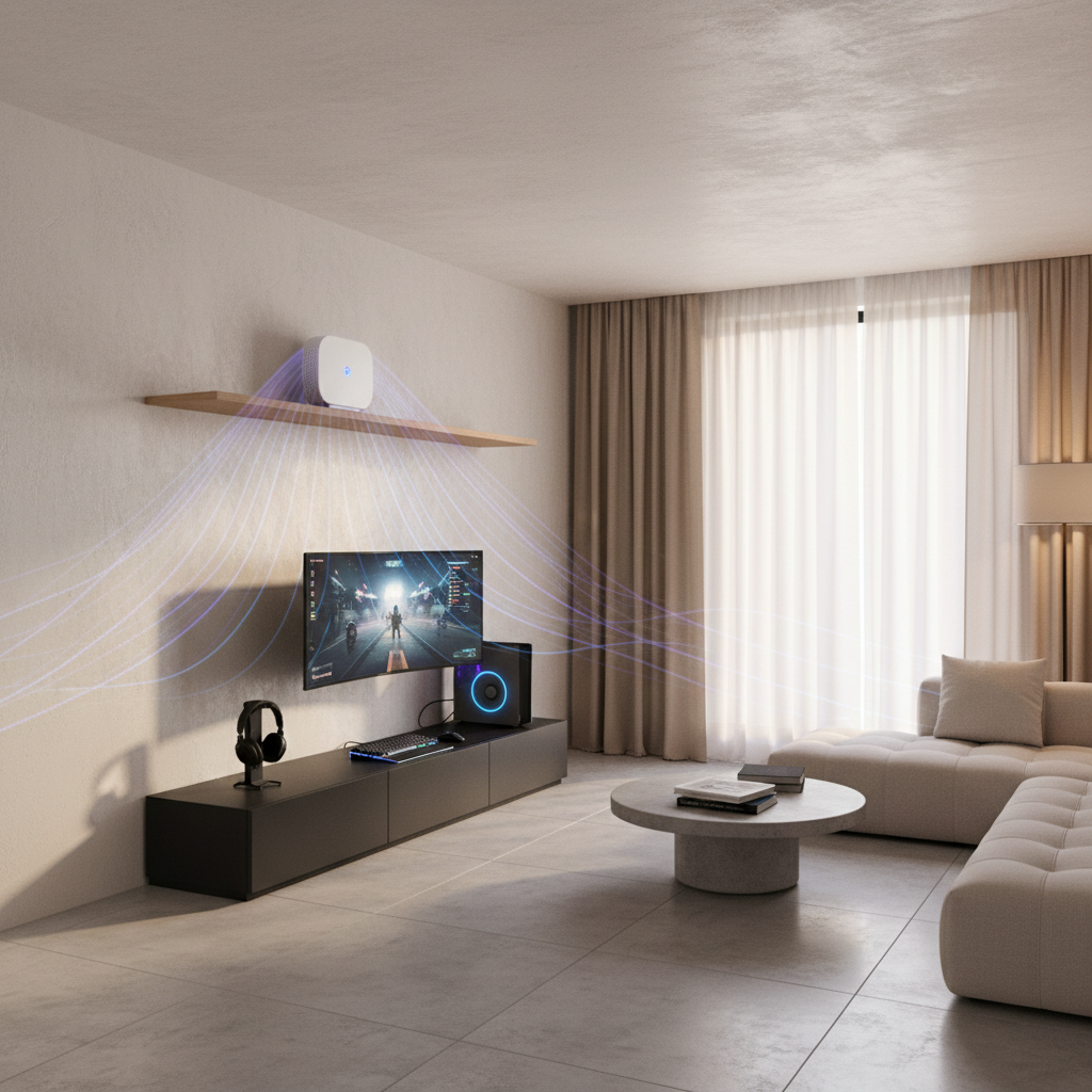 Optimizing Wi-Fi router placement and switching to 5 GHz for gaming