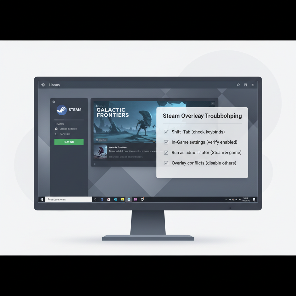 Steam overlay not working in game Shift+Tab troubleshooting checklist