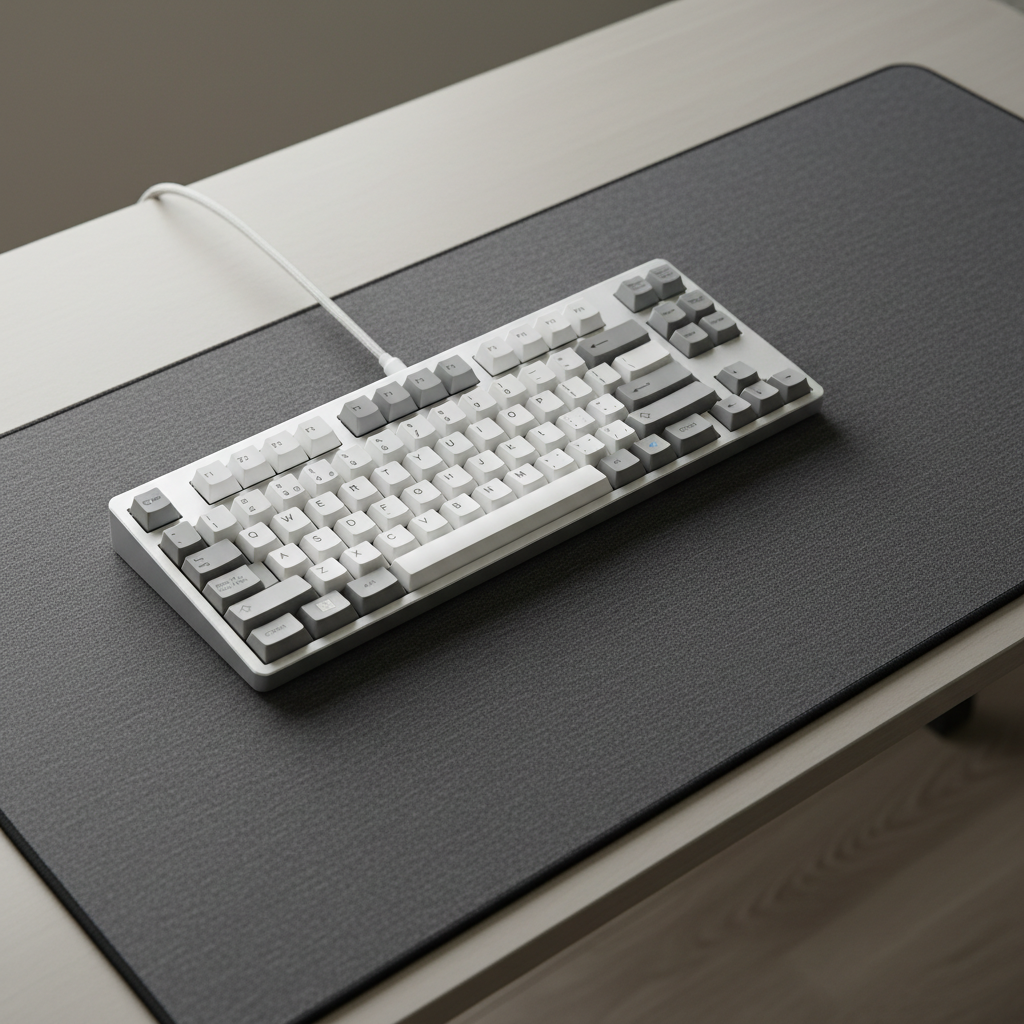 Tenkeyless mechanical keyboard for competitive gaming with extra mouse space
