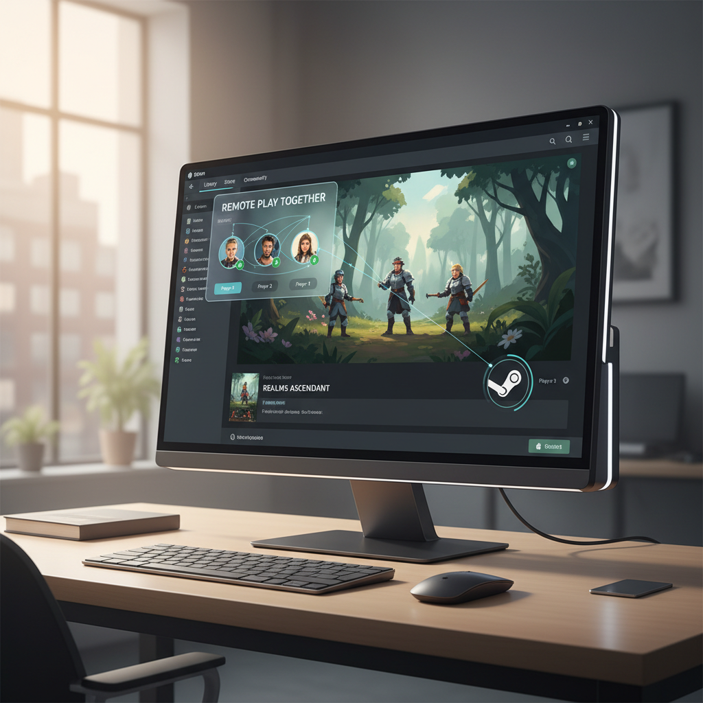 Steam Remote Play Together session with host PC streaming to friends