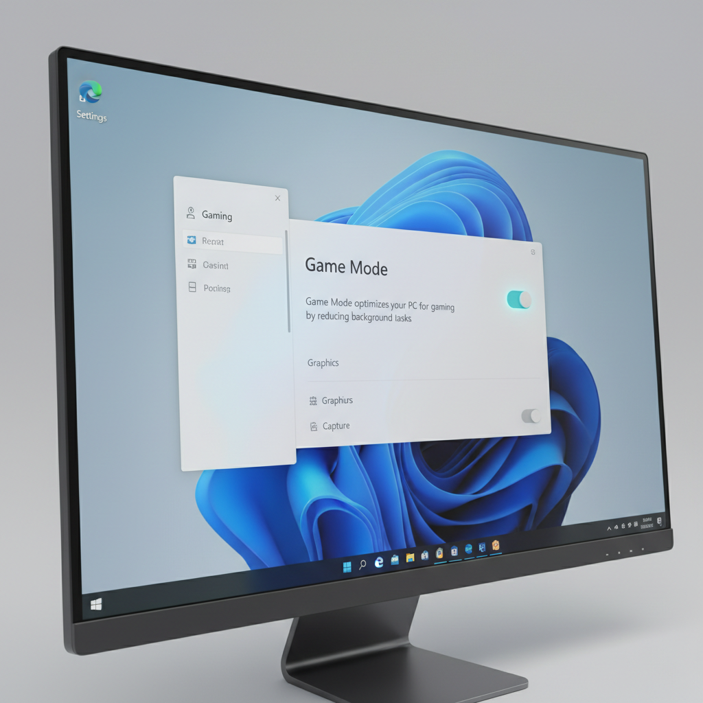 Windows 11 Settings app showing Gaming and Game Mode options