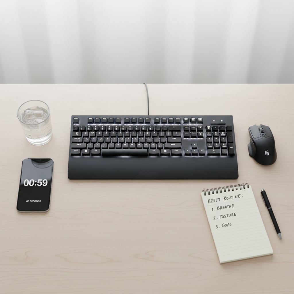 Between-match reset routine for ranked tilt control