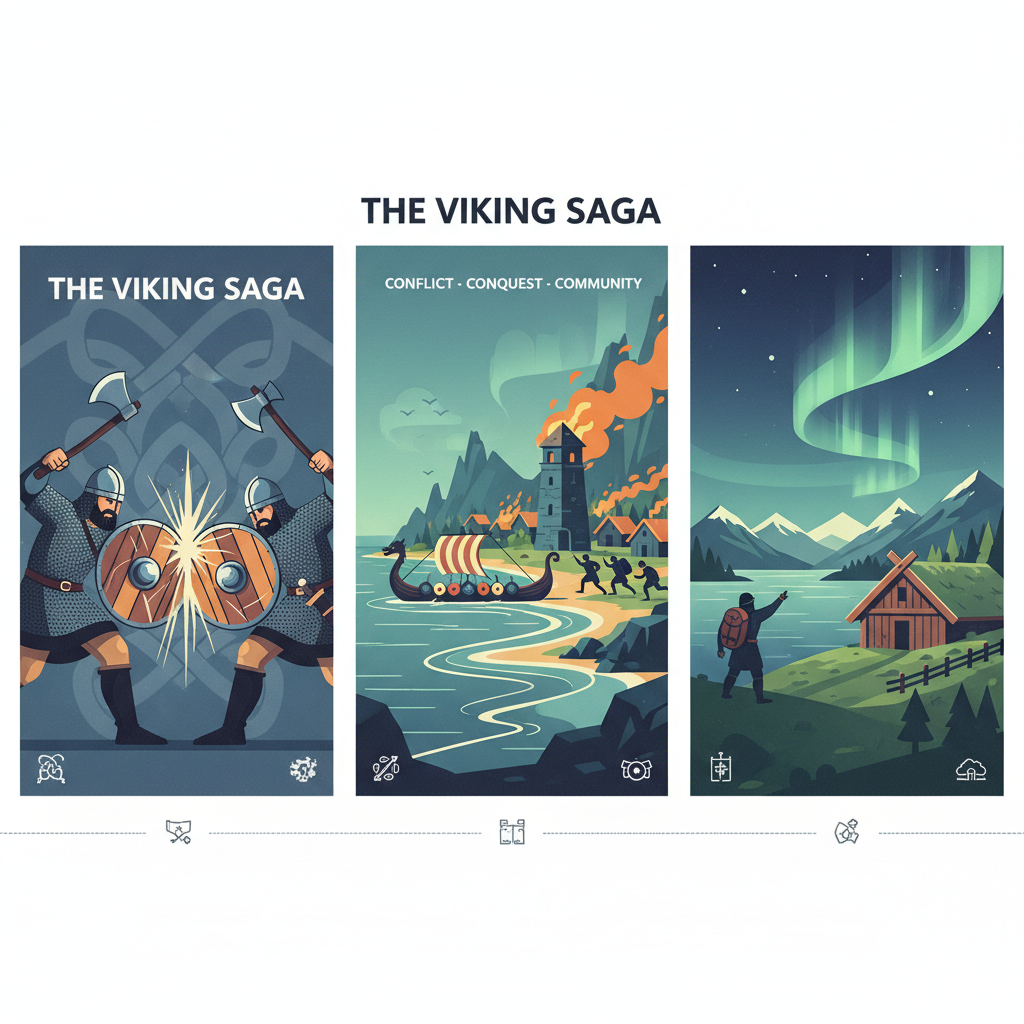 Comparison of Viking game combat styles: duels, raids, and survival exploration