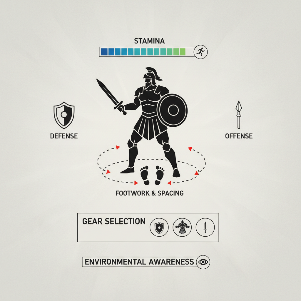 Arena combat survival tips: stamina management, spacing, and loadouts