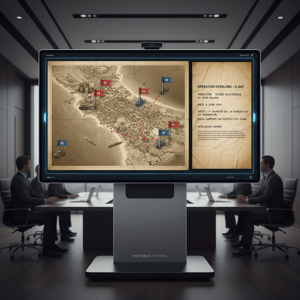 WW2 strategy game battle planning with unit markers and historical scenario briefing