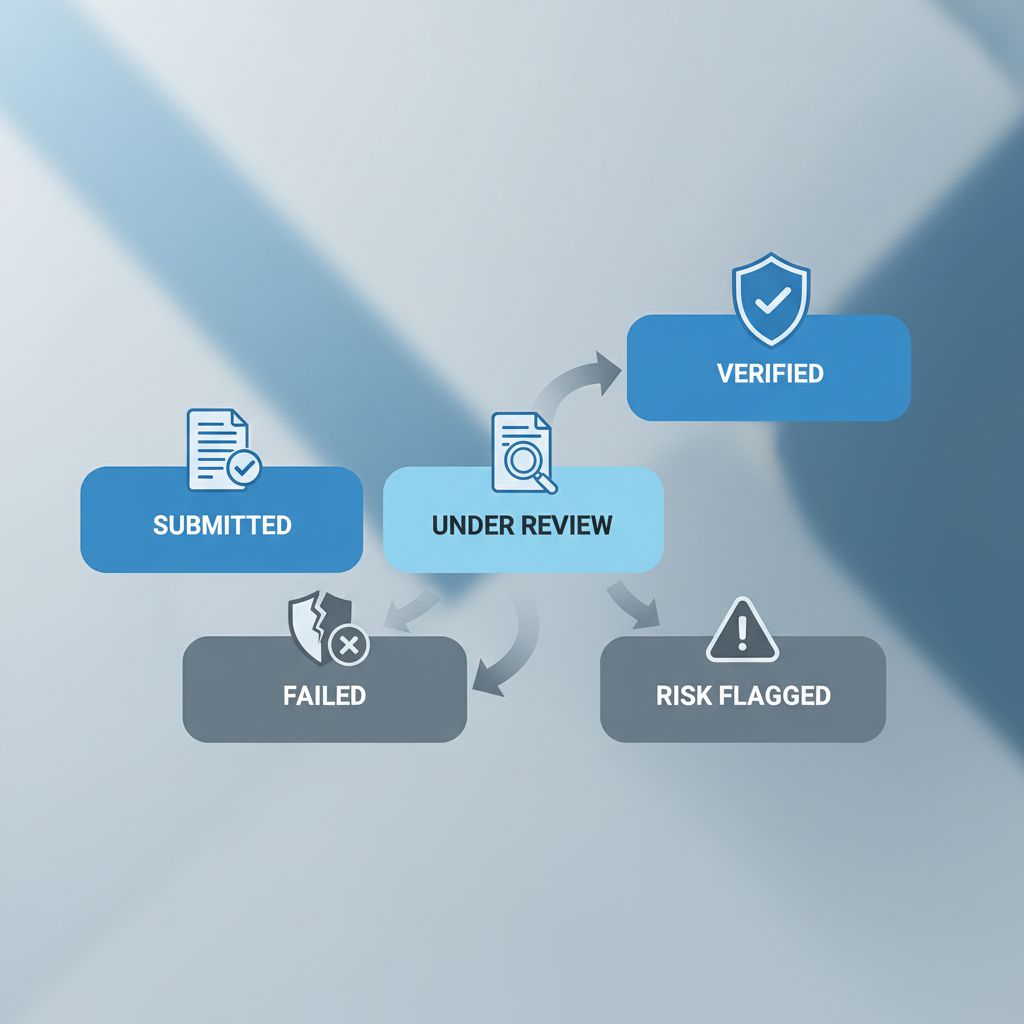 实名认证审核状态与处理建议信息图