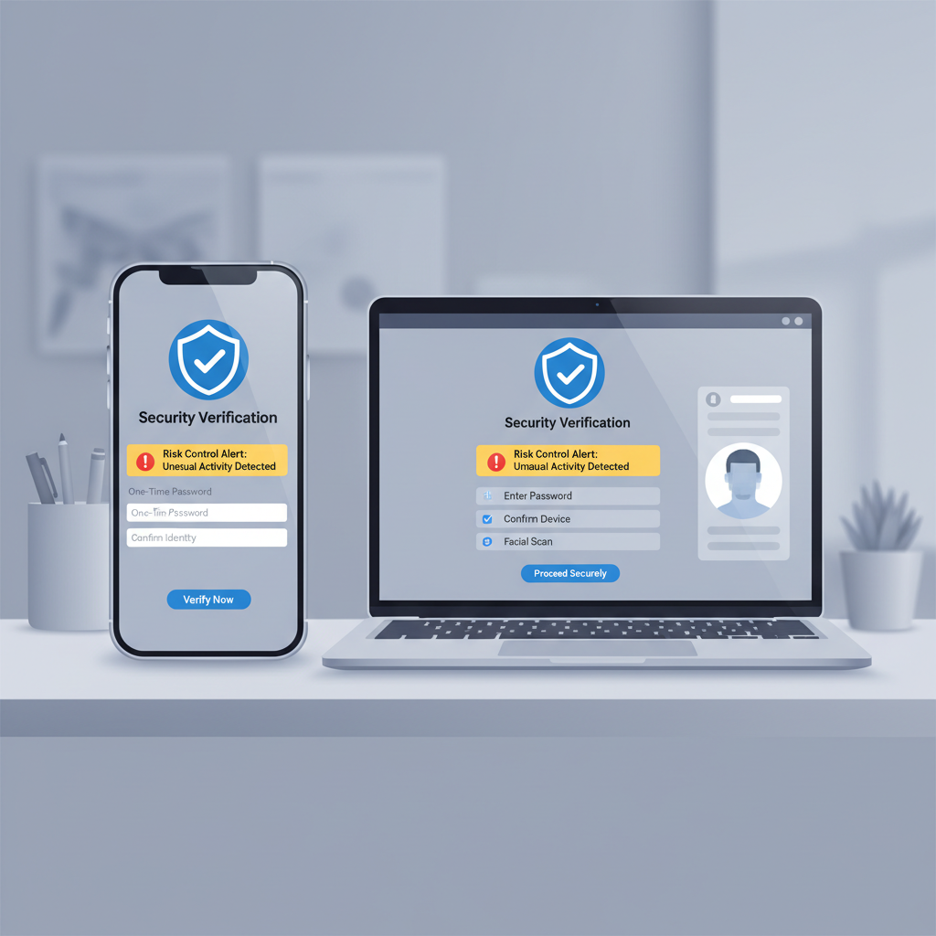 账号安全验证与风控拦截示意图