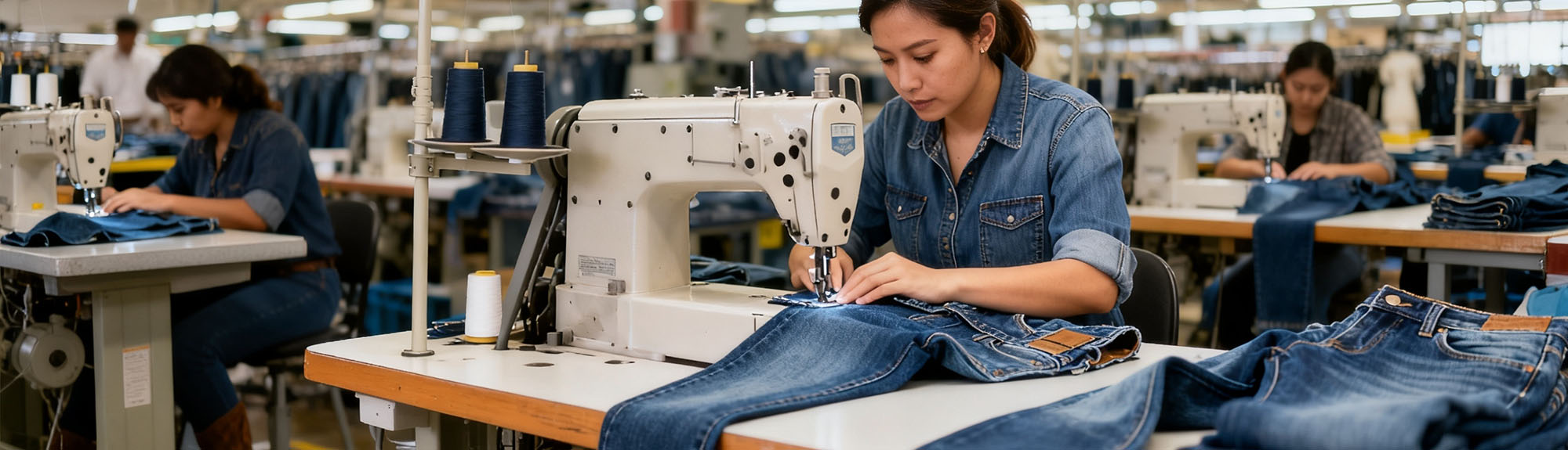 High waisted jeans