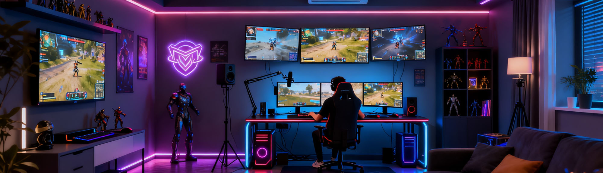 Gaming headphone stand